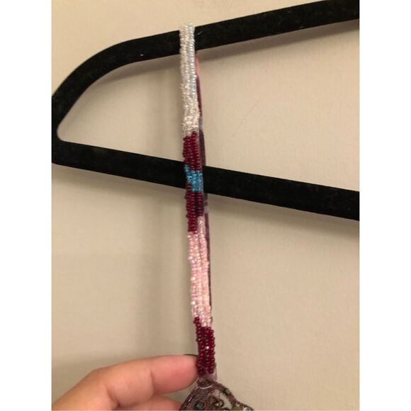 Y2K INC 100%Silk beaded & sequined tank top 14 / L Fairy whimsigoth romantic - Picture 7 of 12